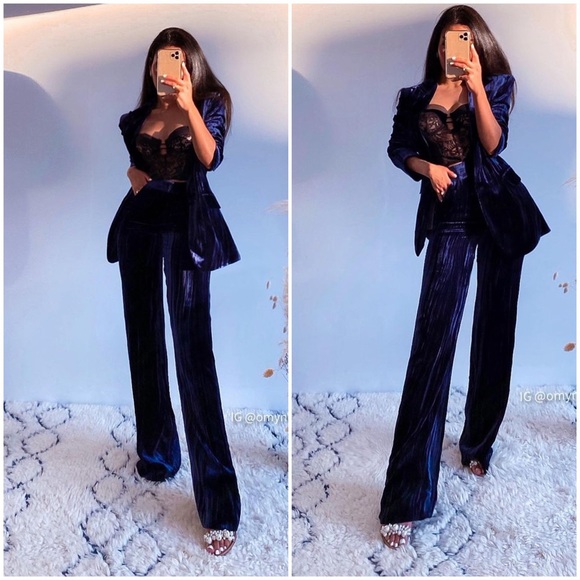 Zara Pants - ♥️🇺🇸HP🇺🇸♥️ 𝗡𝗪𝗧 𝗭𝗮𝗿𝗮 •  Wide Leg Velvet Trousers